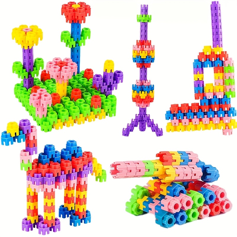 Hexagonal Puzzle Building Blocks Set for Kids